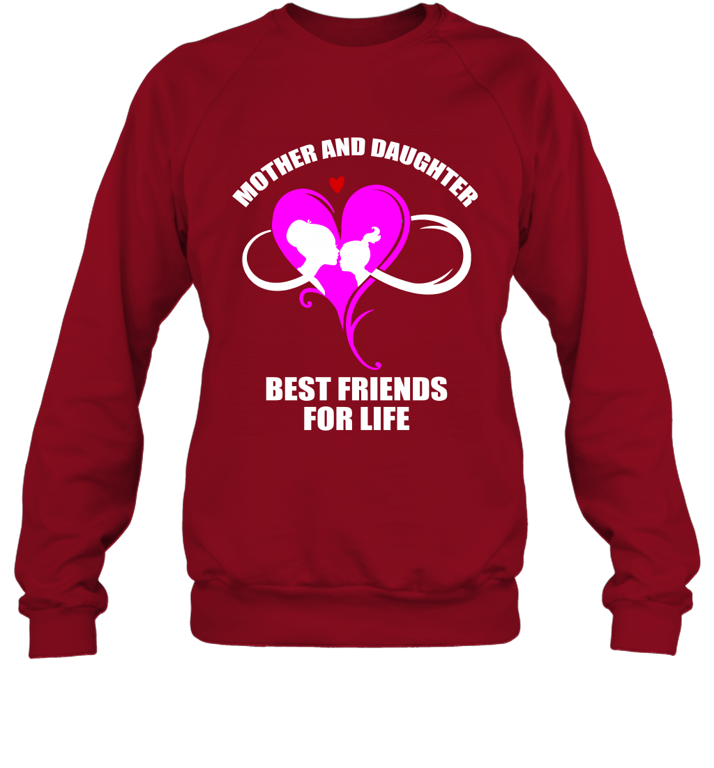 Mother And Daughter Best Friends For Life Shirt Sweatshirt Cardinal Red