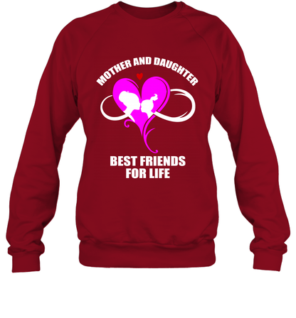 Mother And Daughter Best Friends For Life Shirt Sweatshirt Cardinal Red