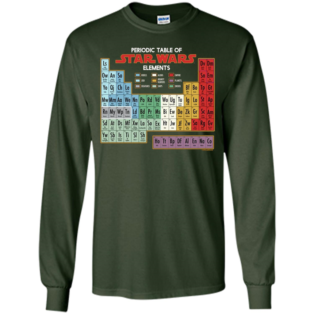 Movie T-shirt Periodic Table of Elements Graphic T-Shirt Forest Green