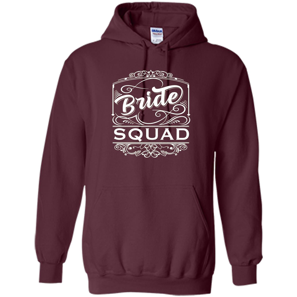 Bride Squad T-shirt Womens Bachelorette Party Bridesmaids Maroon
