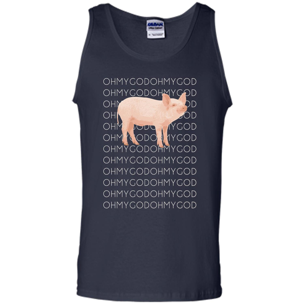 Oh My God Pig T-shirt Cute Pig T-shirt Navy