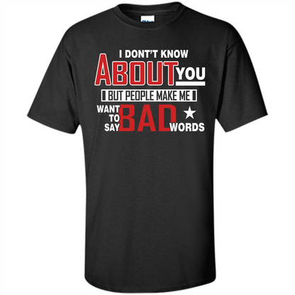 Lifestyle T-shirt Want To Say Bad Words Black