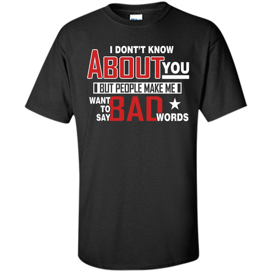 Lifestyle T-shirt Want To Say Bad Words Black