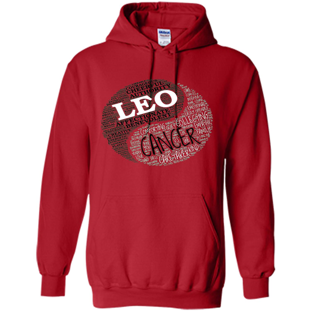 Zodiac Facts T-shirt Women Leo and Cancer T-shirt Red