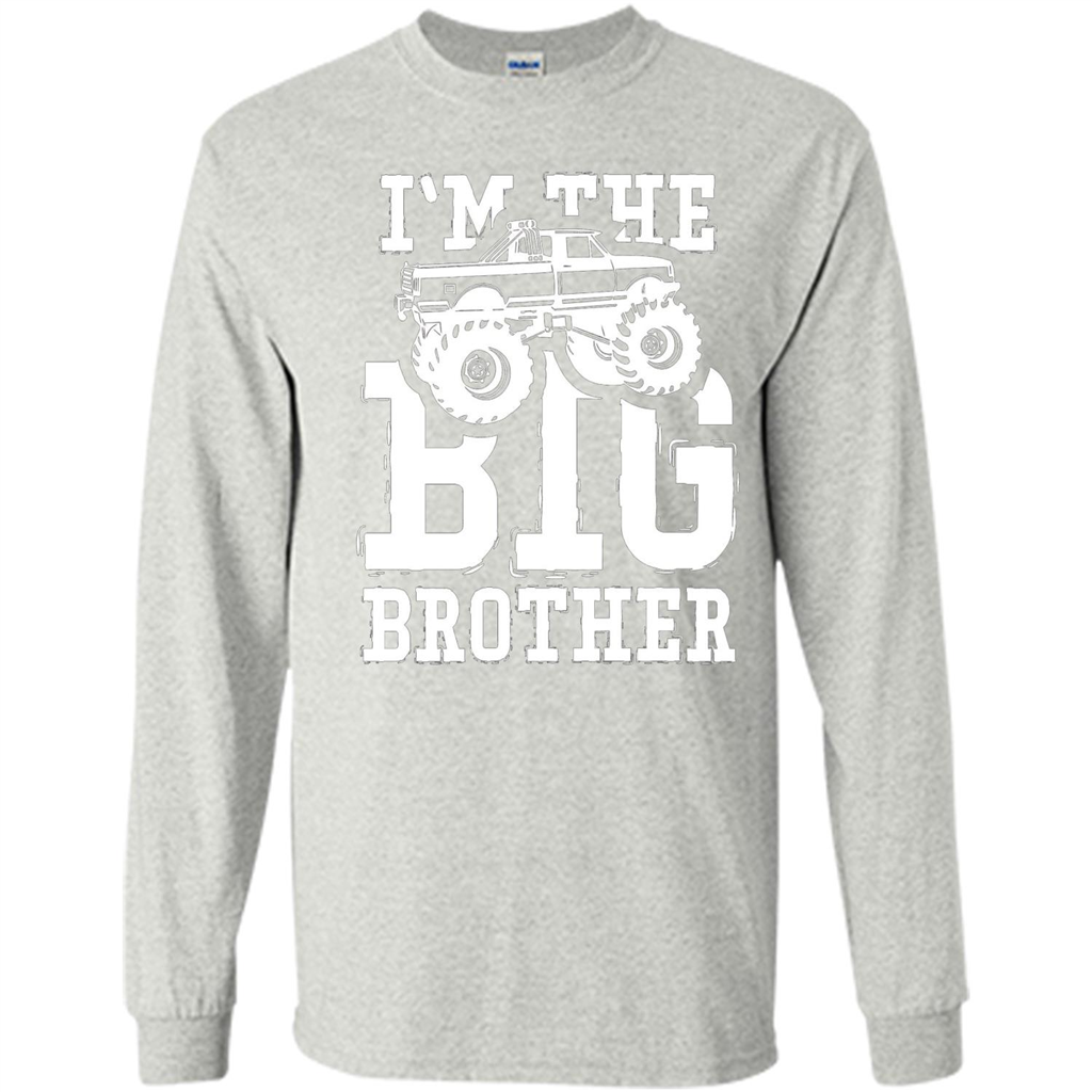 I'm The Big Brother Monster Truck T-shirt Ash