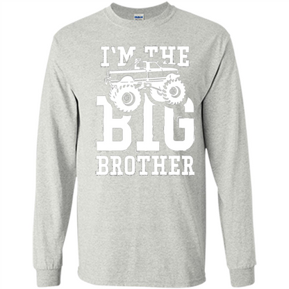 I'm The Big Brother Monster Truck T-shirt Ash