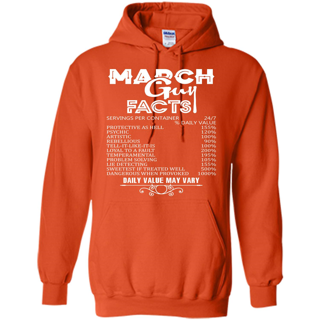 March Guy Facts T-shirt Orange