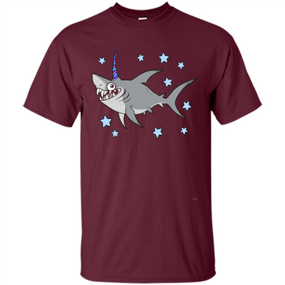 Unishark T-shirt Unicorn + Shark Maroon