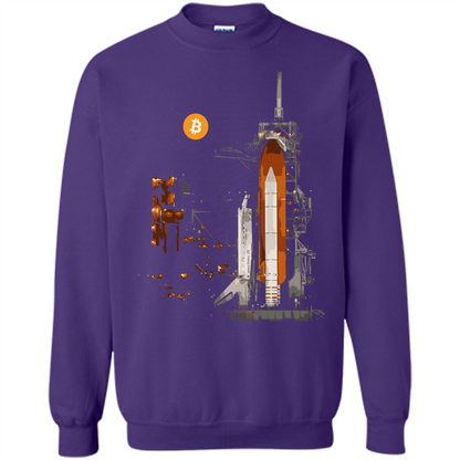 Bitcoin T-Shirt Crypto Shirt Blockchain T-shirt Moon Purple