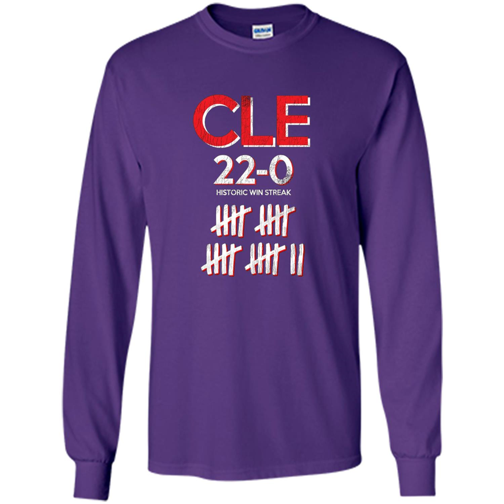 Baseball T-shirt Historic Win Streak 22-0 T-Shirt Purple