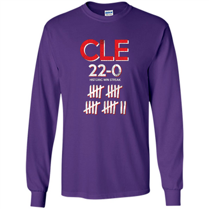 Baseball T-shirt Historic Win Streak 22-0 T-Shirt Purple