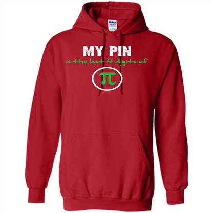 Funny Math T-shirt My Pin Is The Last 4 Digits Of Pi Red