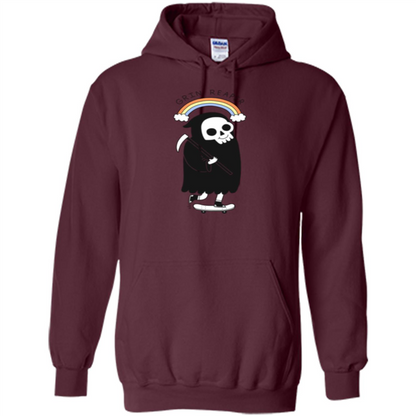 Grin Reaper Rainbow T-shirt Maroon