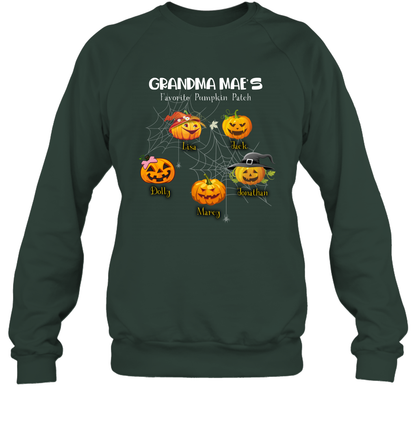 Grandma mae's favorite pumpkin patch Halloween Custom Sweatshirt Sweatshirt Forest