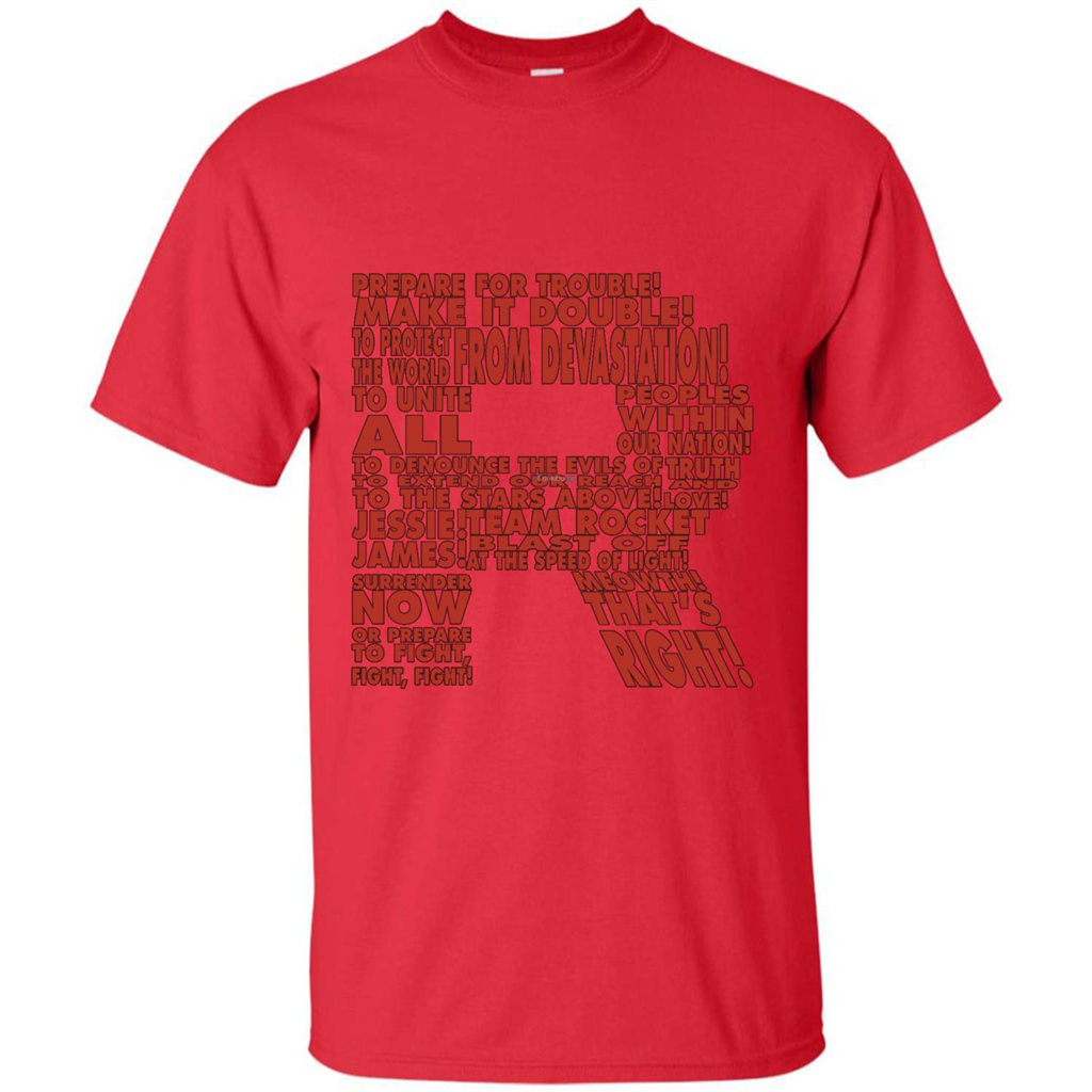 Team Rocket R T-shirt Prepare For Trouble Red