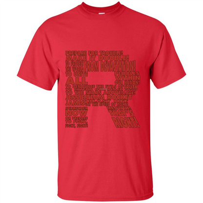 Team Rocket R T-shirt Prepare For Trouble Red