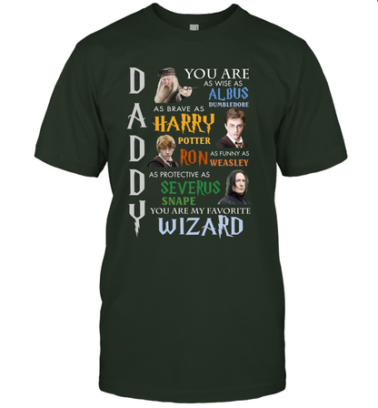 Daddy - You Are My Favorite Wizard Harry Potter T-Shirt T-Shirt Forest Green