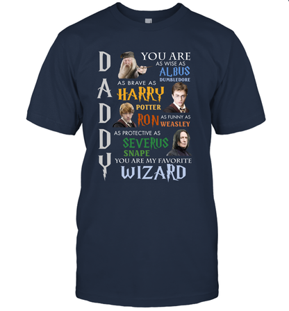 Daddy - You Are My Favorite Wizard Harry Potter T-Shirt T-Shirt Navy