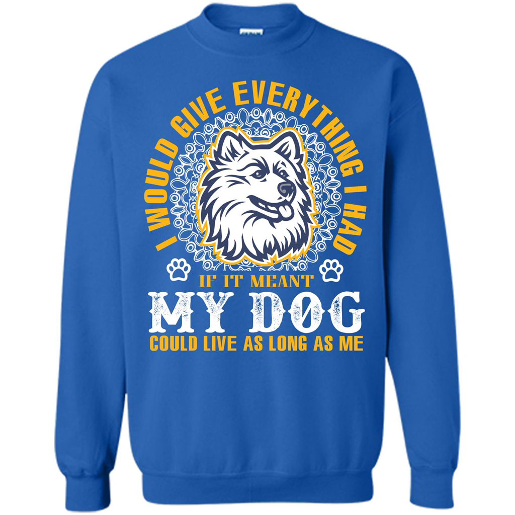 Dog T-shirt My Dog Could Live As Long As Me T-shirt Royal