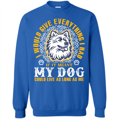 Dog T-shirt My Dog Could Live As Long As Me T-shirt Royal