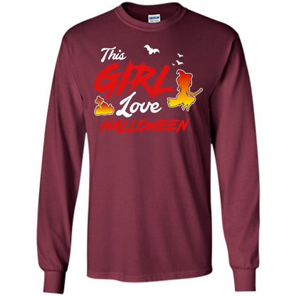 Halloween T-shirt This Girl Love Halloween Maroon