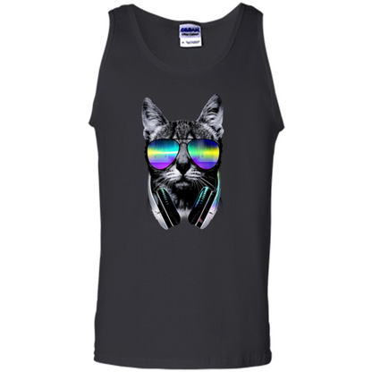 Music Lover Cat T-shirt Black