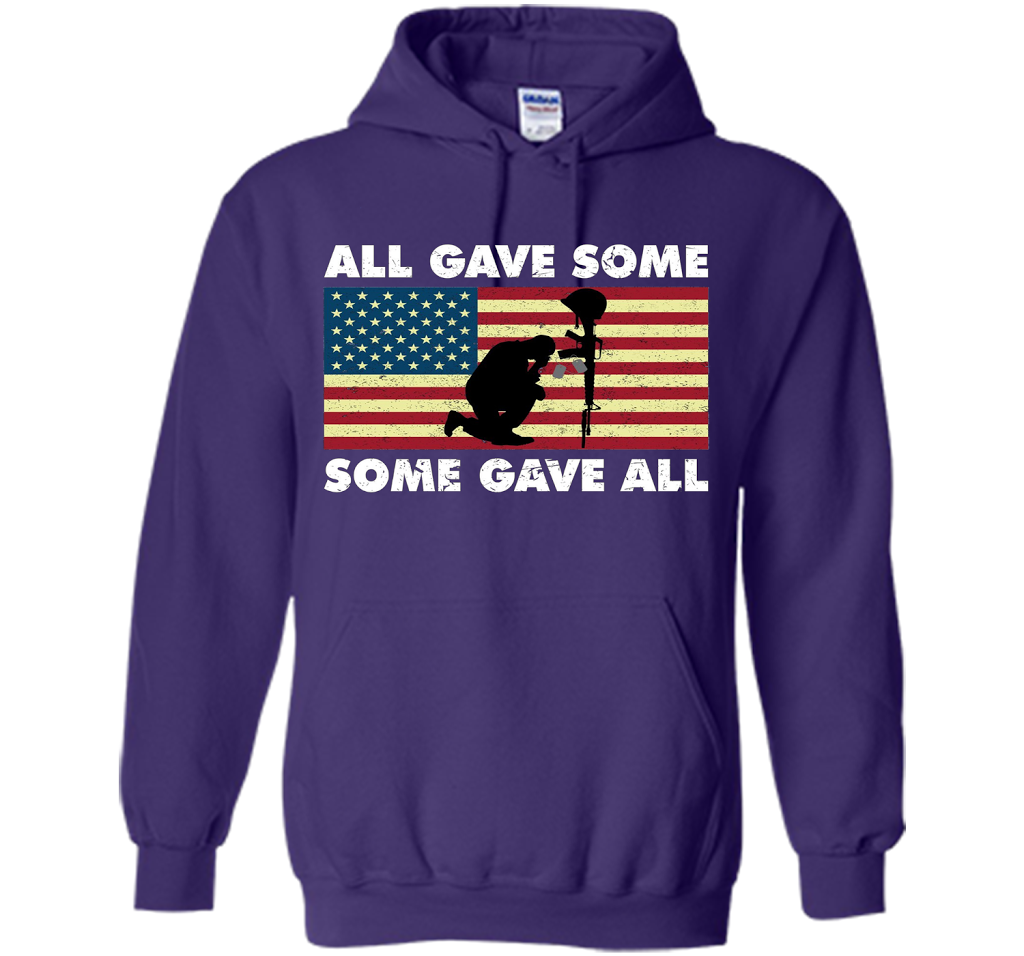 All gave some Some gave all T-Shirt Veteran &amp; Memorial's Day shirt Purple