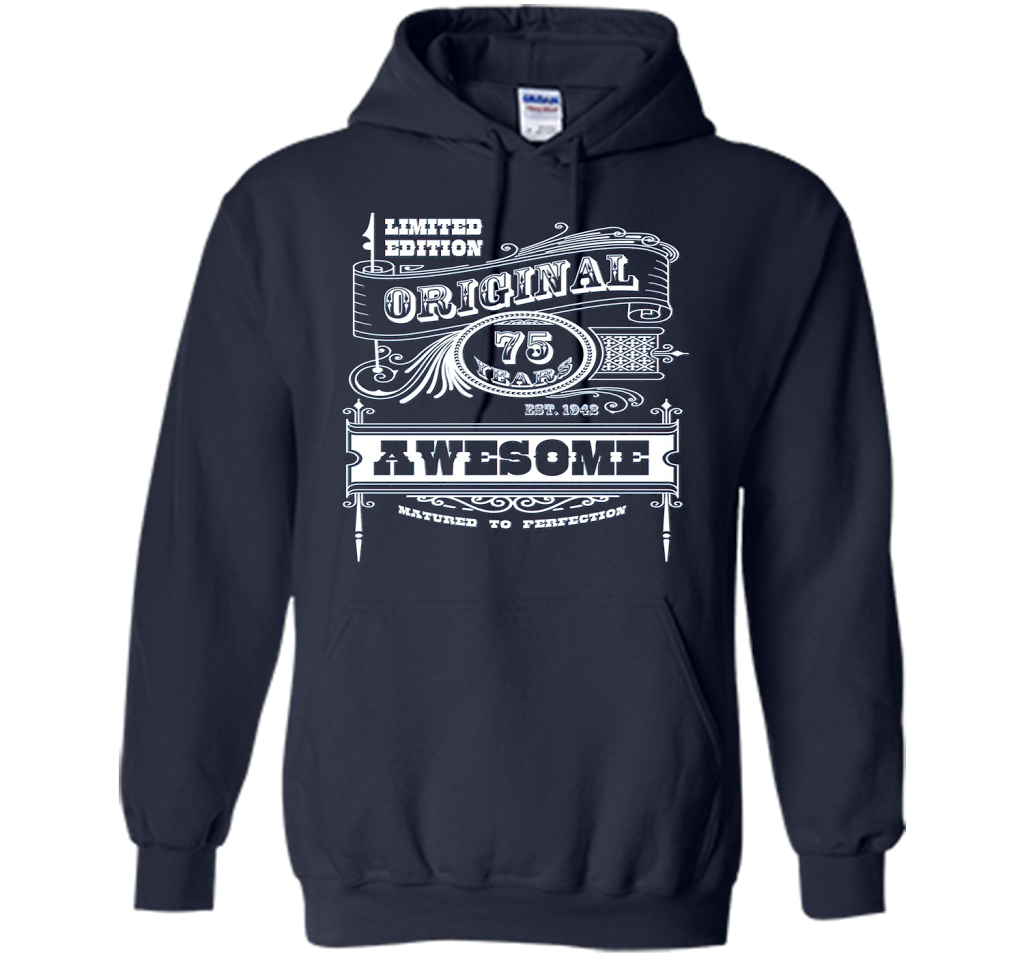 Best 75th Birthday Made in 1942 Awesome T-Shirt Gift Idea shirt Navy