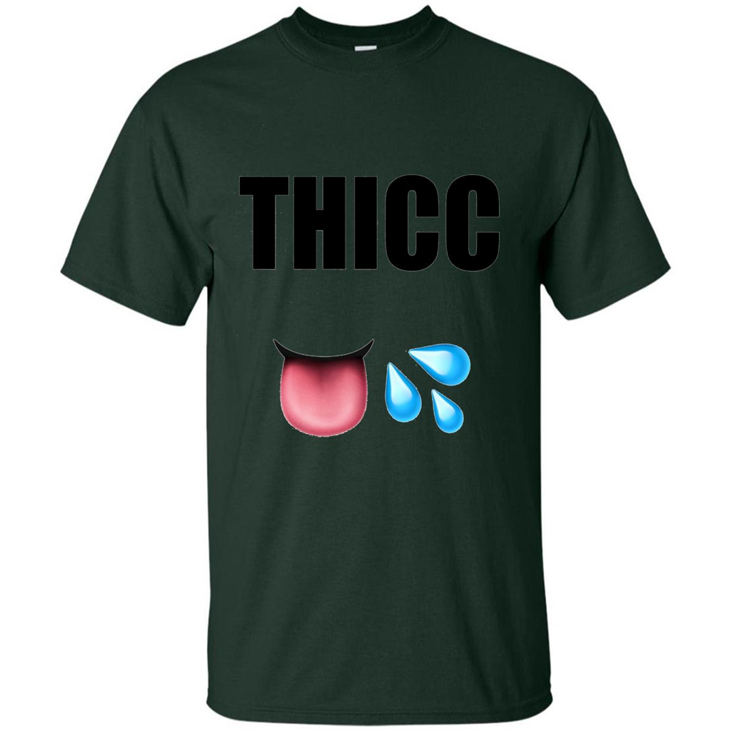 THICC Funny Gym Squat T-shirt Forest Green
