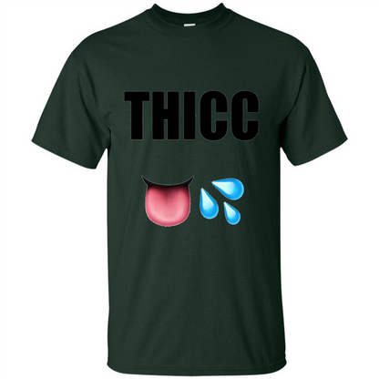 THICC Funny Gym Squat T-shirt Forest Green