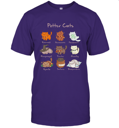 Potter Cats Harry Potter Fan T-Shirt T-Shirt Purple
