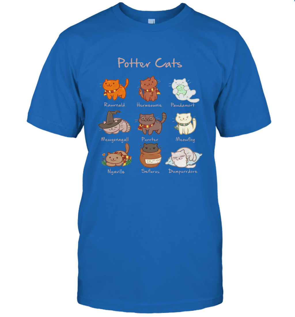 Potter Cats Harry Potter Fan T-Shirt T-Shirt Royal