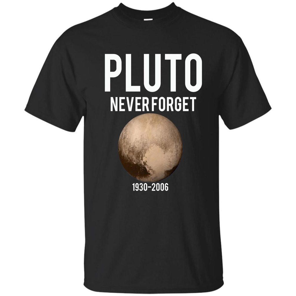 Funny Pluto Never Forget 1930-2006 T-shirt Black