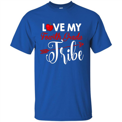 Love My Fourth Grade Tribe T-shirt School Day T-shirt Royal