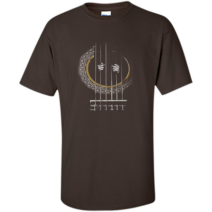 Guitar T-shirt Love Go Where The Guitar Takes You Dark Chocolate