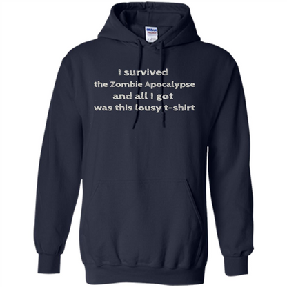 I Survived The Zombie Apocalypse T-shirt Navy