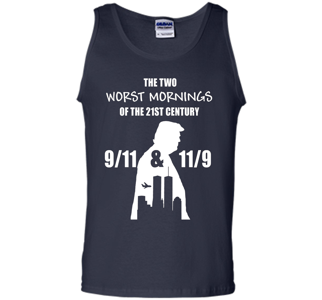 the two worst mornings of the 21st century 9/11 &amp; 11/9 cool shirt Navy