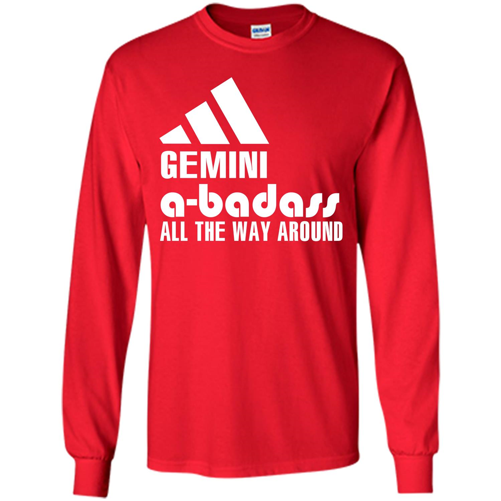Gemini A-Badass All The Way Around T-shirt Red