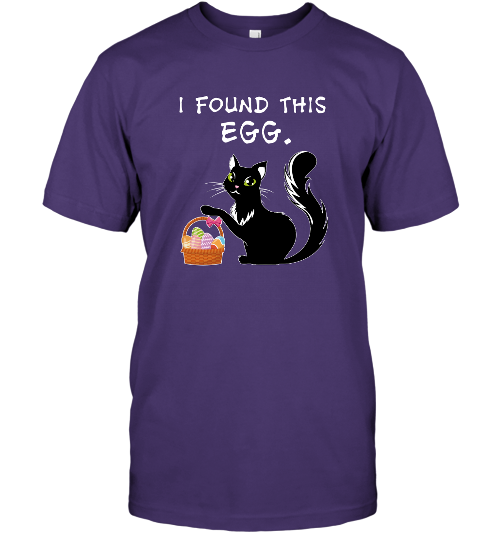 I Found This Egg Cat Easter Day Shirt T-Shirt T-Shirt Purple