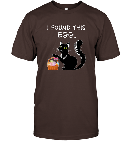 I Found This Egg Cat Easter Day Shirt T-Shirt T-Shirt Dark Chocolate