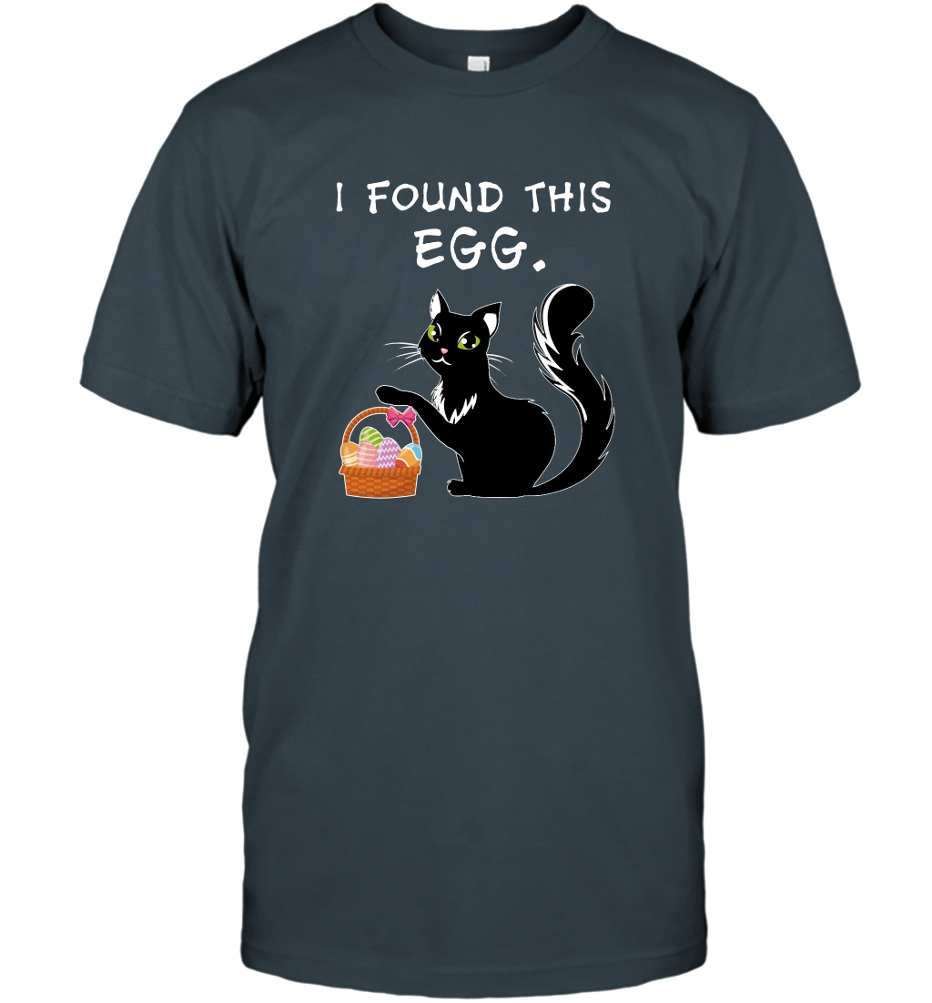 I Found This Egg Cat Easter Day Shirt T-Shirt T-Shirt Charcoal