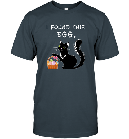I Found This Egg Cat Easter Day Shirt T-Shirt T-Shirt Charcoal