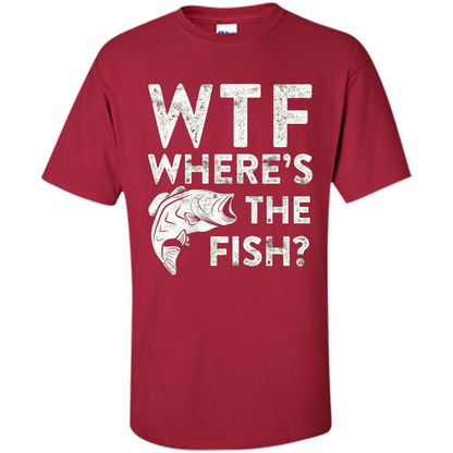WTF Where's The Fish T-Shirt Funny Fisherman Gift Cardinal