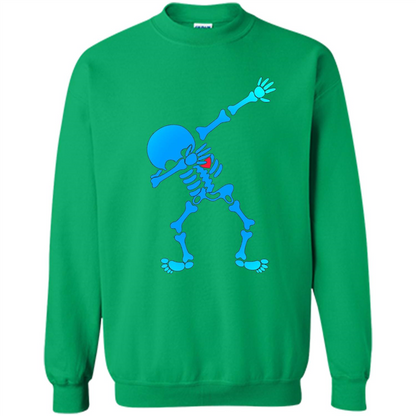 Dabbing Skeleton Halloween 2017 T-shirt Irish Green