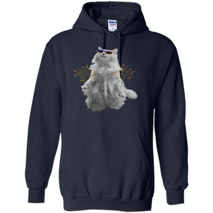Funny Patriot Cat T-shirt Meowica Navy