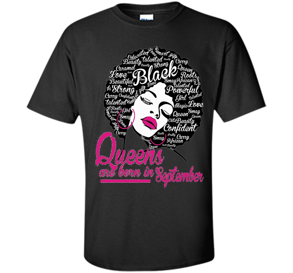 Queens Are Born In September - Strong Black Woman T-shirt Royal