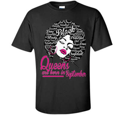 Queens Are Born In September - Strong Black Woman T-shirt Royal