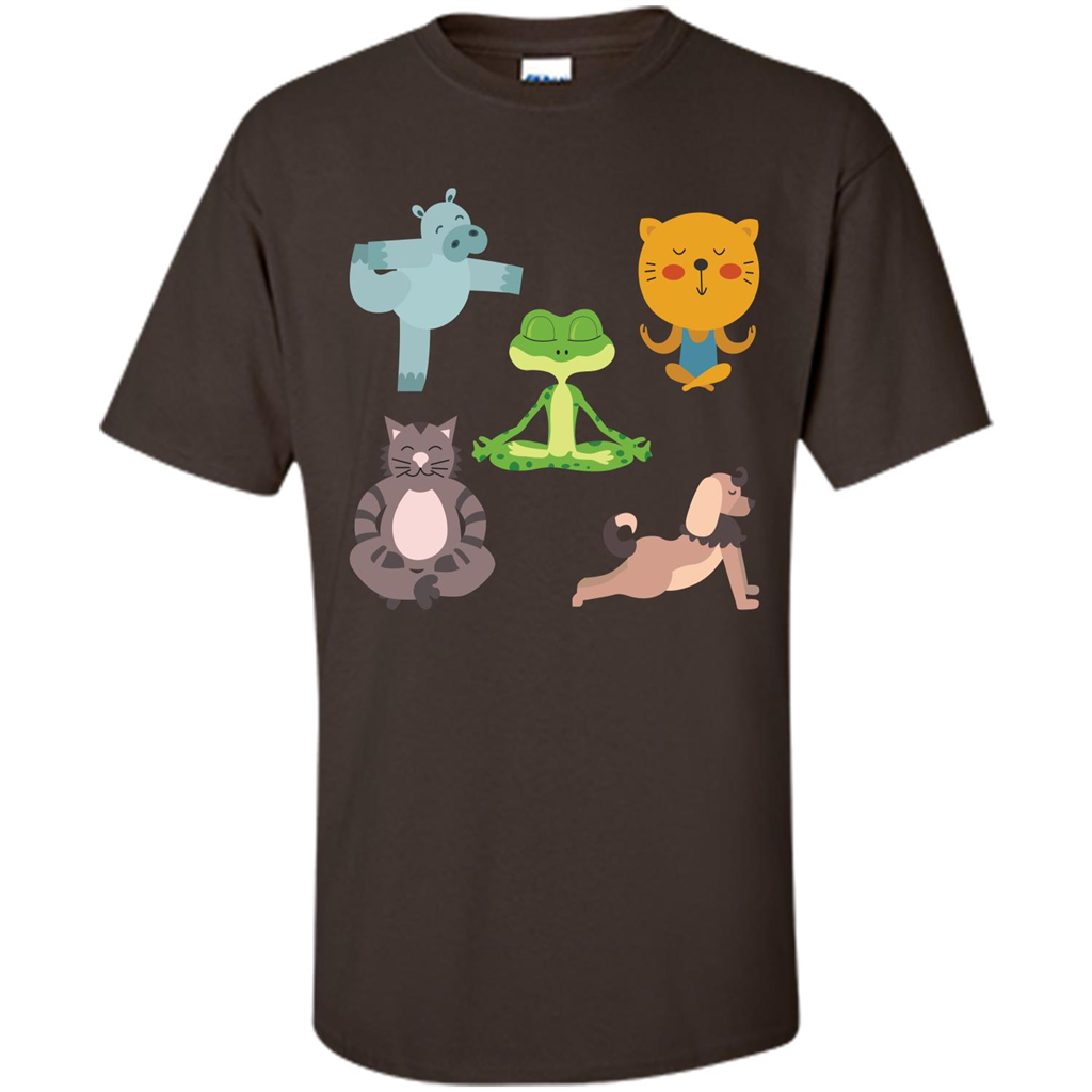 Yoga Animals T-shirt Sphynx Yoga Dark Chocolate