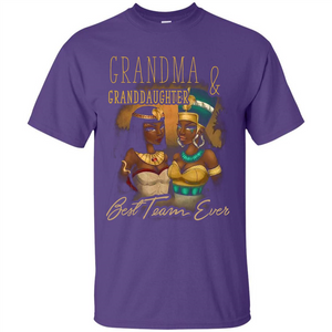 Family T-shirt Grandma Granddaughter Best Team Ever T-shirt