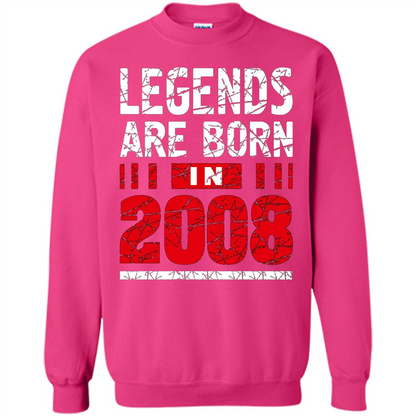 Birthday Gift T-shirt Legends Are Born In 2008 T-shirt Heliconia